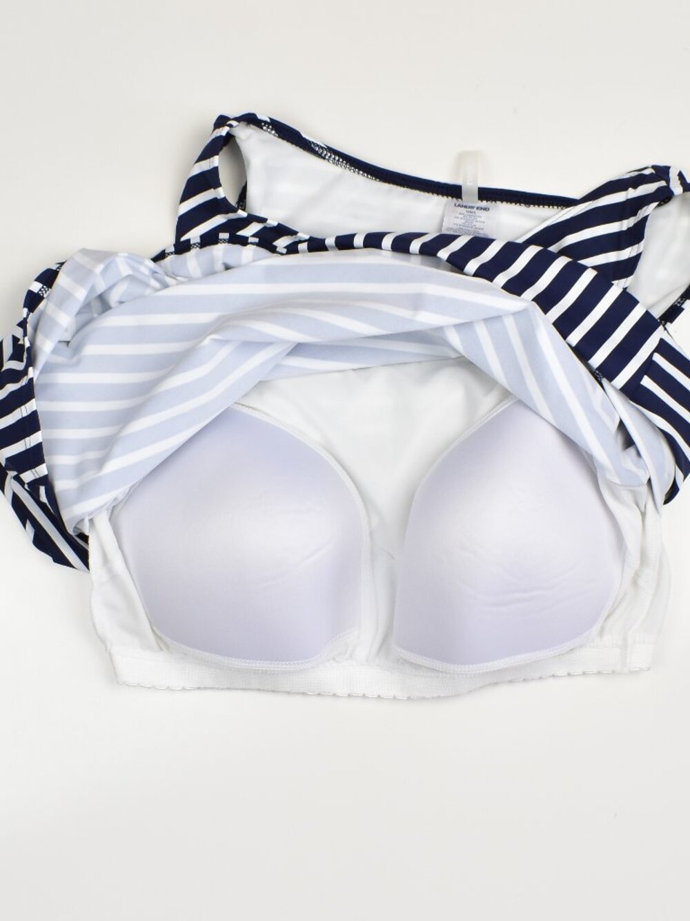 Lands' End Stripe Tankini Swim Skirt Set - 18W - Picture 7 of 9